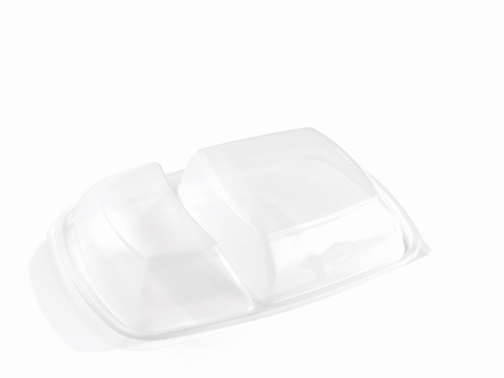 Couvercle 2 Compartiments Sabert Hotpack HOT53172 28x20x4cm