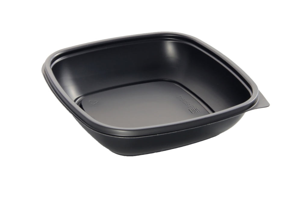 Quadratische Schale schwarz Sabert Hotpack HOT76116 16x16x4cm 500ML