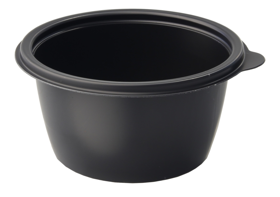 Black round bowl Sabert Hotpack HOT75116 13X7cm 500ML 