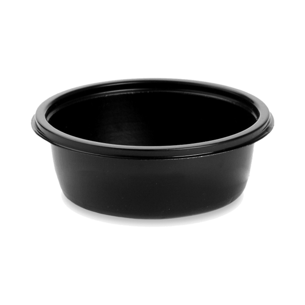 Round bowl black Sabert Hotpack HOT75108 13x4cm 250ML