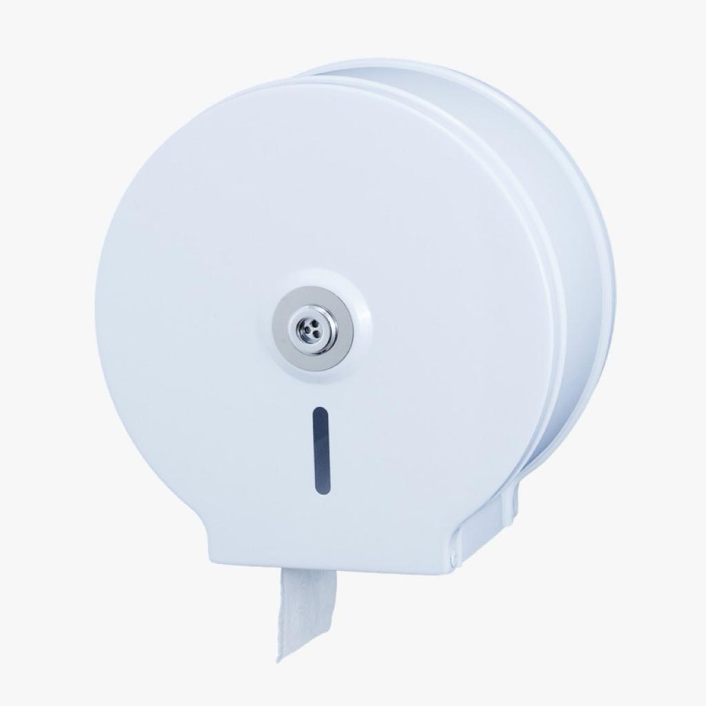 Distributeur rouleau papier toilette Maxi Jumbo acier blanc