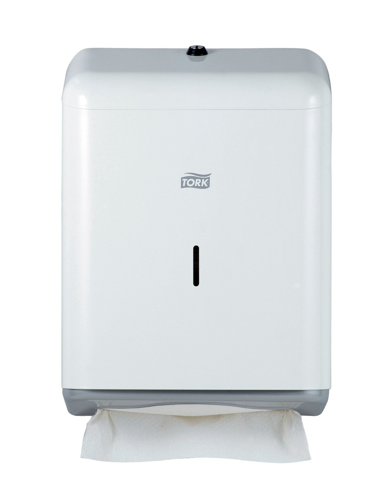 Distributeur Tork essuie-mains pliés en V H3 métal blanc