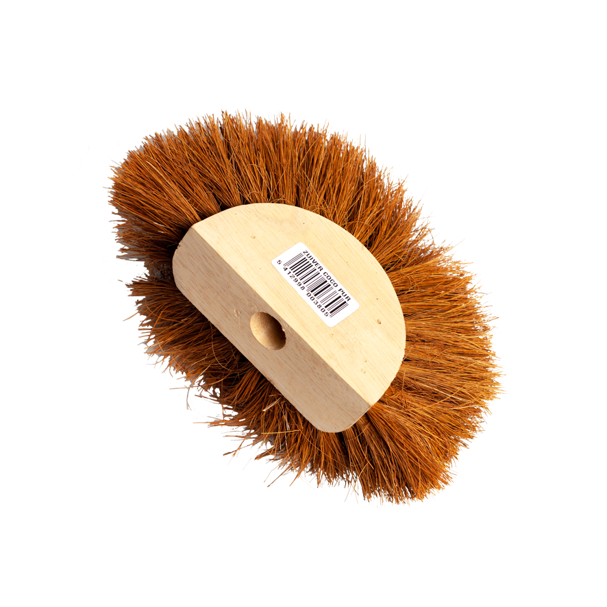 Brosse tête de loup en forme de demi-lune à fibres de coco