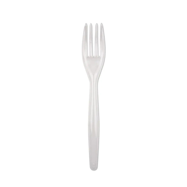 Fourchettes transparent Réutilisable PS 18cm 20x50P