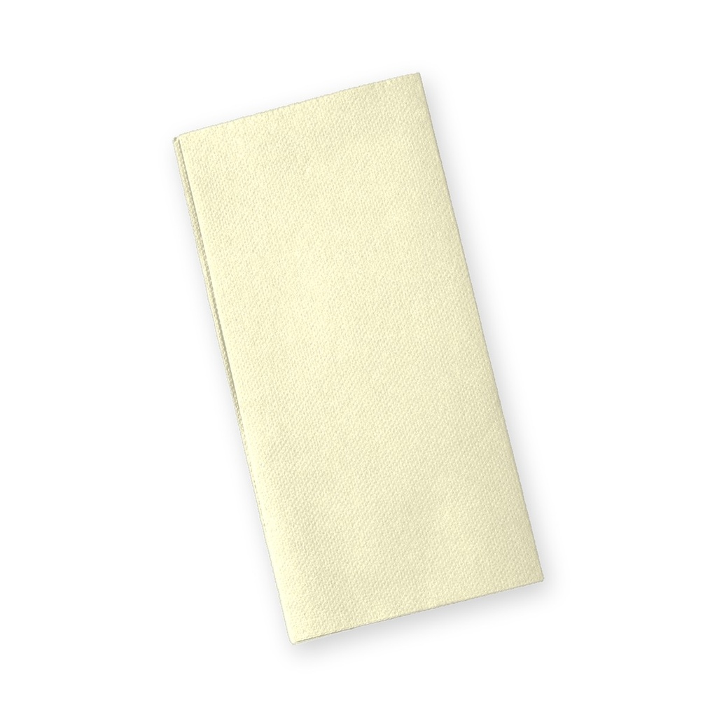 Serviette 2 plis 1/8 pli 40x40cm papier crème