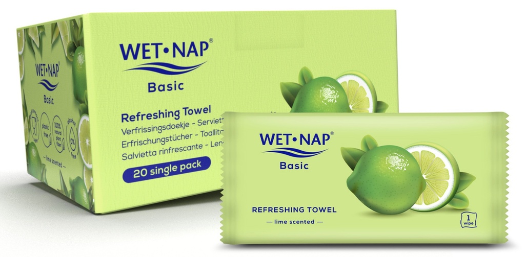 Wet-Nap Basic Serviette Humides 20x20P