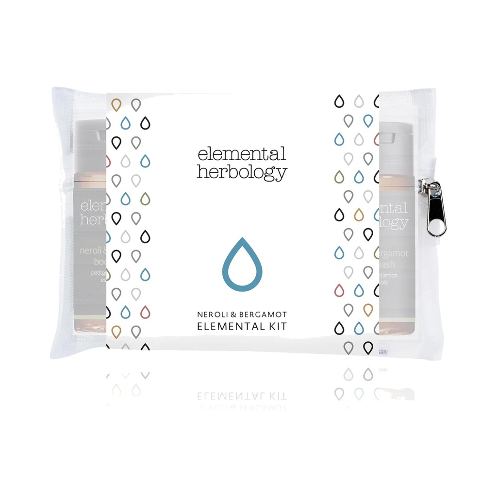 [1410] Verzorgings- en badzakje reisformaat Neroli & Bergamot Elemental Herbology