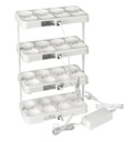 Support pour charger 32 Mini lampes à LED 255 x 140 x 430 mm Blanc