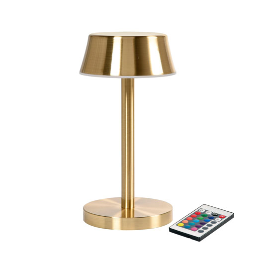 Duni LED table lamp Nour gold 10x20cm