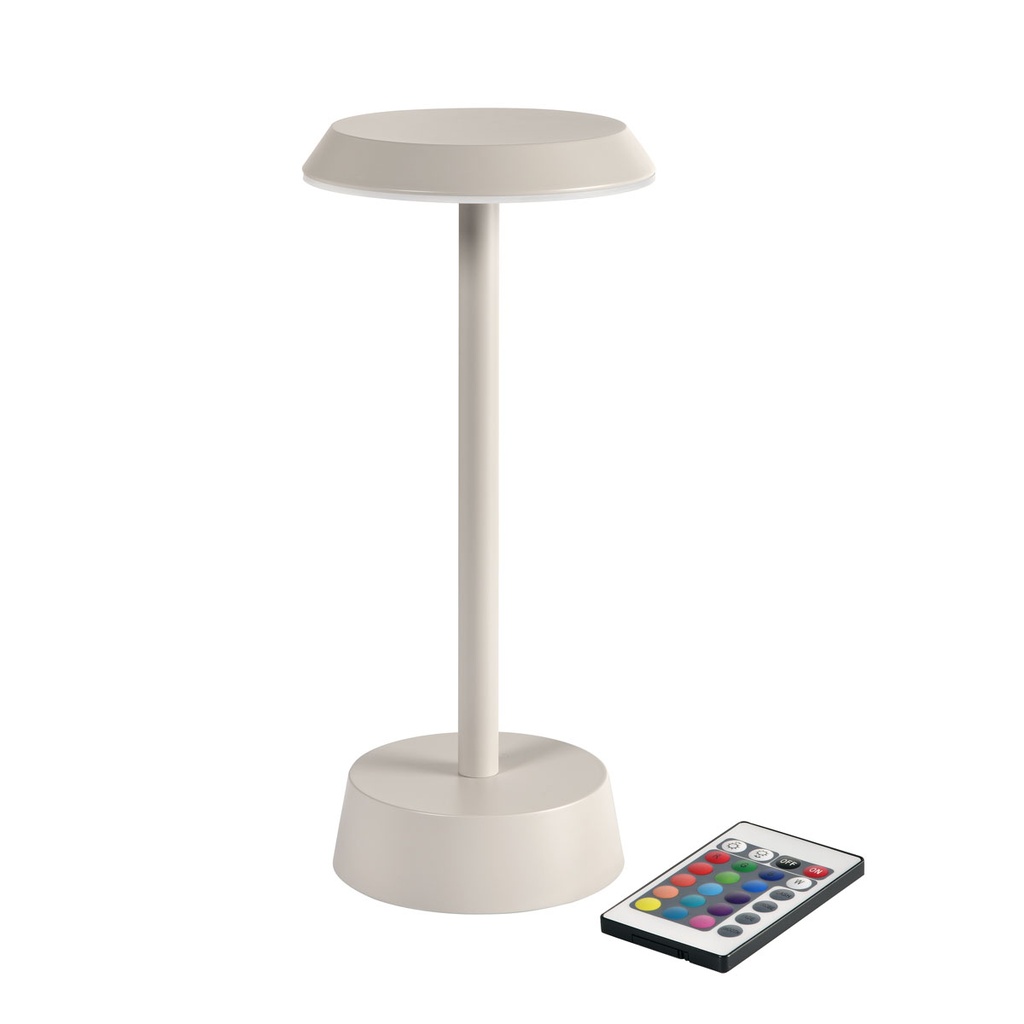 Duni LED table lamp Nour taupe 11,9x26,3cm