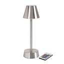Duni LED table lamp Zelda silver 10,3x32cm