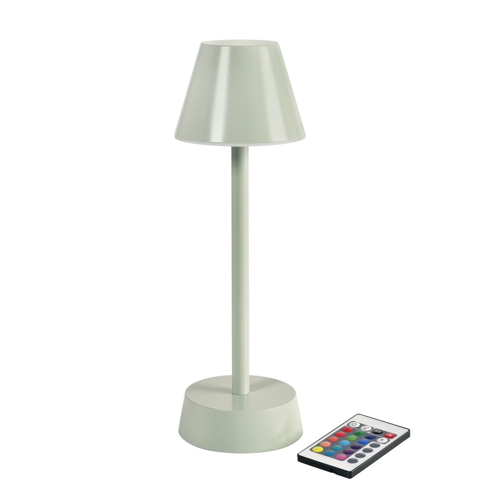 Duni LED table lamp Zelda pistachio green 10,9x33cm