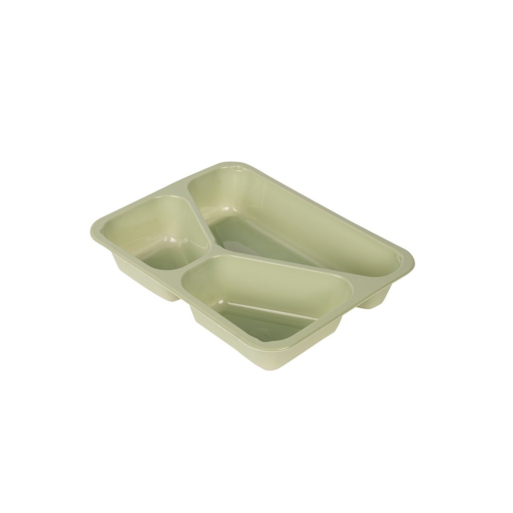 Barquette menu 3 compartiment PET recyclé Duniform 225x175x43mm 525/275/205ml