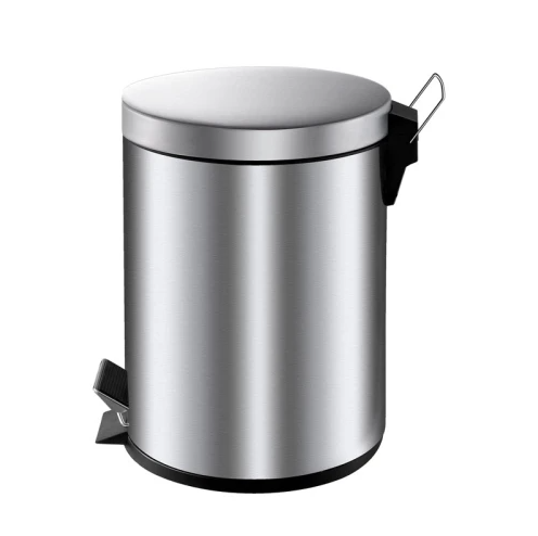 [2148] Poubelle à pédale Inox mat 5L