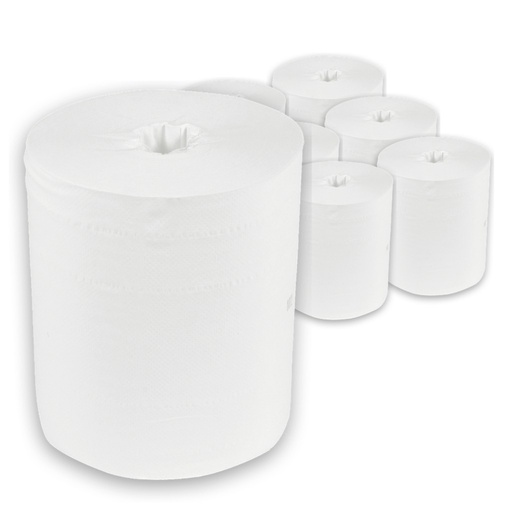 [4322] MIDI paper towel roll without recycled mandrel 2 ply 22cm 6x164m 