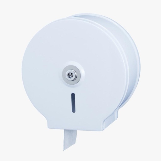 [4347] Toilettenpapierrollenspender Mini Jumbo weißer Stahl 