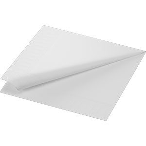 [5322] Serviette 3 plis 1/4 pli 40x40cm papier blanc