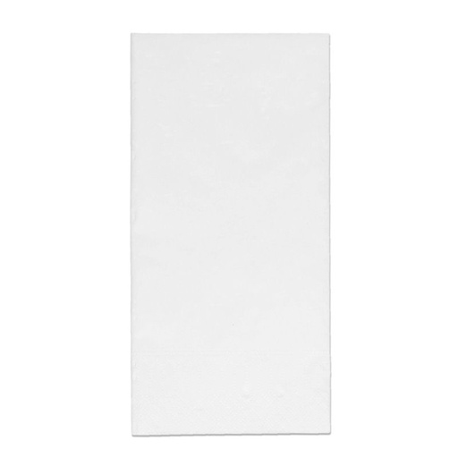[5325] Serviette 2 plis 1/8 pli 40x40cm papier blanc