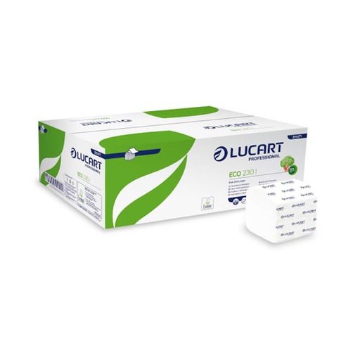 [6017] Toilettenpapier Einzelblatt gefaltet recycelt 2-lagig 40x210