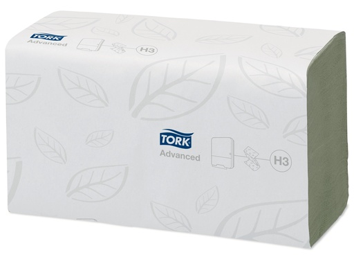 [10538] Essuie-mains Advanced pliés en v recyclé vert 2 plis 23x24,8cm T290179 H3