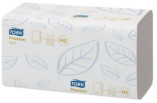 [10542] Essuie-mains Xpress pliés en z cellulose 2 plis 25,5x21,2cm T100289 H2