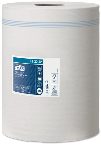 [10564] Rouleau essuie-tout MIDI sans mandrin recyclé 1 plis 19,8cm 6x300m T473242 M4