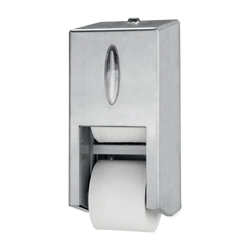 [10618] Distributeur Tork OptiServe double papier toilet T7 inox