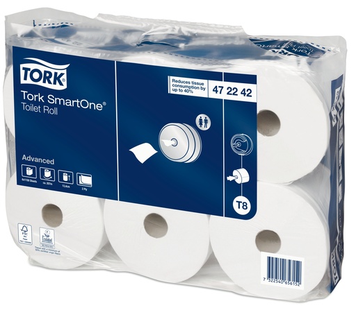 [10711] Papier toilette Smartone recyclé 2 plis 6x207m T472242 T8