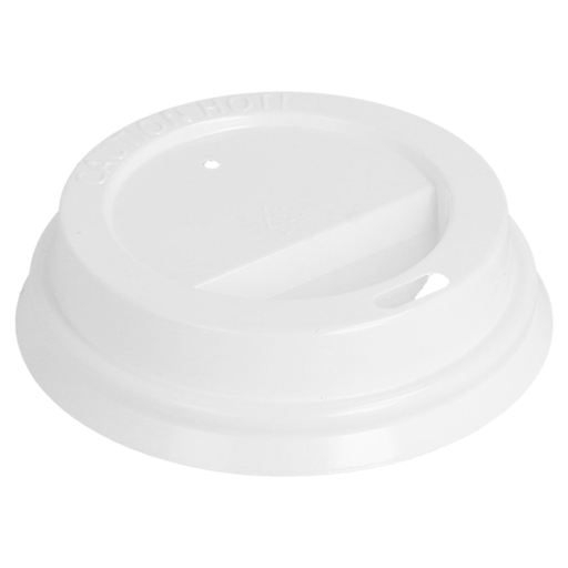 [65914] White coffee cup lids Ø73mm 