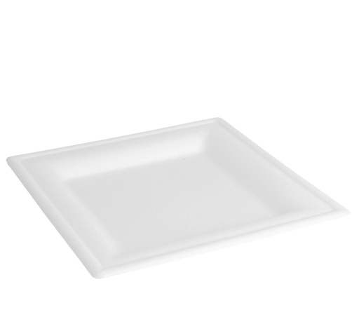 [66018] Square plate white 220x220x14mm