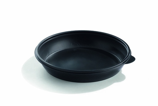 [66031] Round plate black Sabert Hotpack HOT79132 23x4cm 1000ML