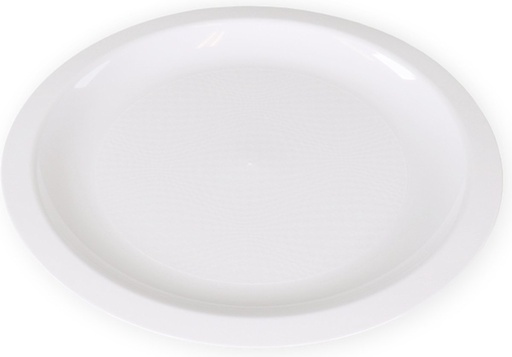 [66105] Round plate PP white 170mm