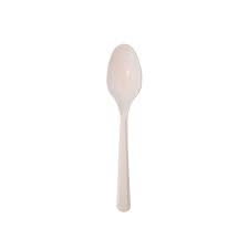 [66201] White spoon Reusable PP 15cm 20x50P 