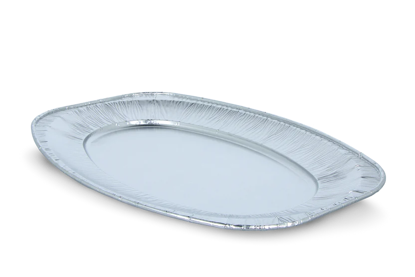 [66532] Plateaux aluminium ovale 55cm