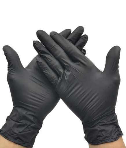 Gants Nitrile Non Poudré Noir jetables 3,5g