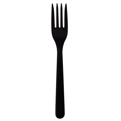 [66206] Fourchettes noir Réutilisable PP 18cm 20x50P