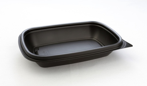 [66340] Rechthoekig bakje zwart Sabert Hotpack HOT7A112 20x13x4cm 375ML