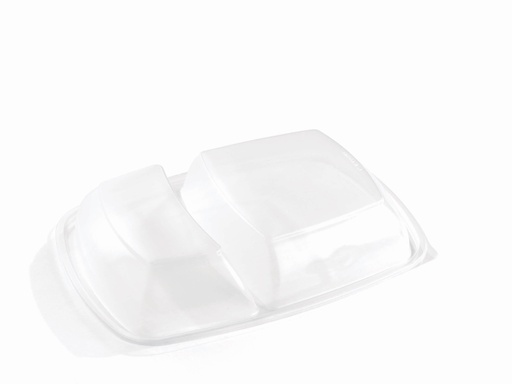 [66353] Couvercle 2 Compartiments Sabert Hotpack HOT53172 28x20x4cm