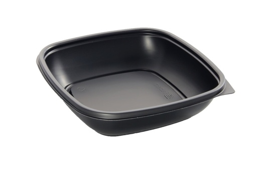 [66356] Ravier Carré noir Sabert Hotpack HOT76116 16X16X4cm 500ML