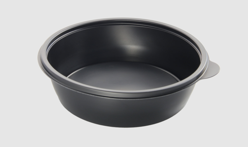 [66029] Black round plate Sabert Hotpack HOT77132 19X5cm 1000ML 