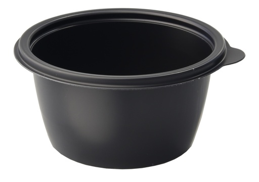 [66025] Ronde kom zwart Sabert Hotpack HOT75116 13x7cm 500ML