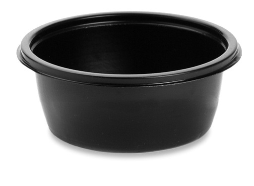 [66024] Round bowl black Sabert Hotpack HOT75112 13x5cm 375ML