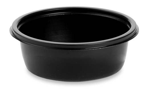 [66023] Black round bowl Sabert Hotpack HOT75108 13X4cm 250ML 