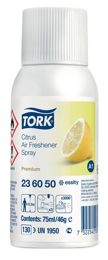 Fragrance refill for Tork A1 air freshener aerosol 12x75ml