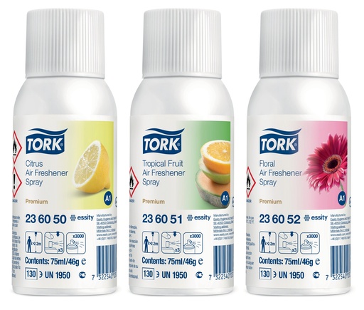 [4231] Duft-Nachfüllung 3er-Pack für Tork A1 Lufterfrischer-Aerosol 12x75ml