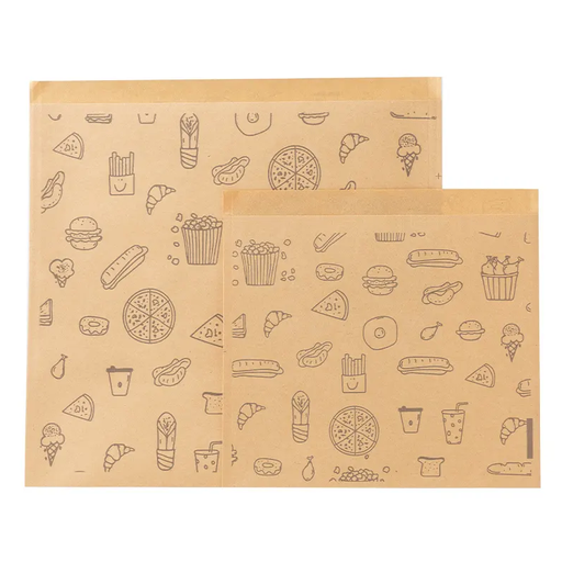 [54916] Papier ingraissable 25x30cm feuilles de hamburger kraft