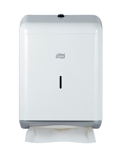 [10650] Distributeur Tork essuie-mains pliés en V H3 métal blanc