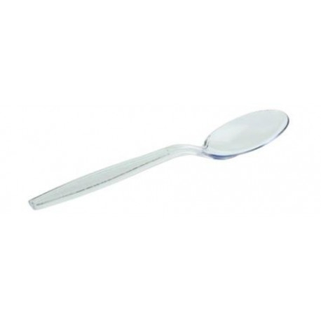 [66198] Cuillère transparent Réutilisable PS 18cm 20x50P