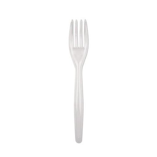 [66200] Fourchettes transparent Réutilisable PS 18cm 20x50P