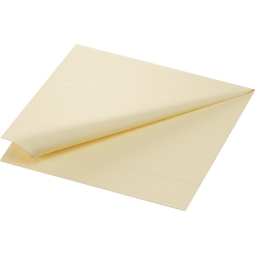 [5308CREAM] Serviette 3 plis 1/4 pli 40x40cm papier crème